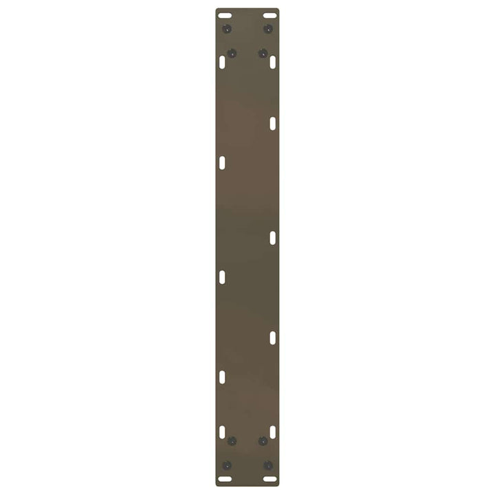 barbordsben U-formet 2 stk. naturstål 60x(100-101) cm stål