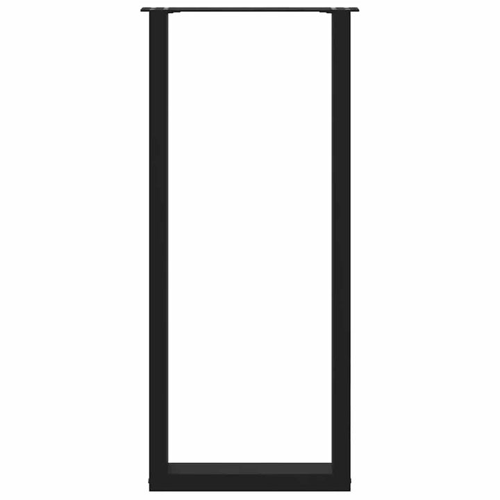 barbordsben U-formet 2 stk. sort 40x(110-111) cm stål