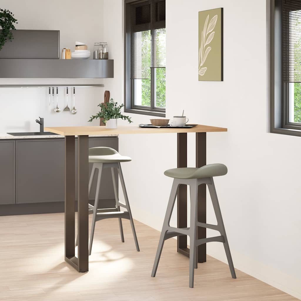 barbordsben U-formet 2 stk. naturstål 40x(110-111) cm stål