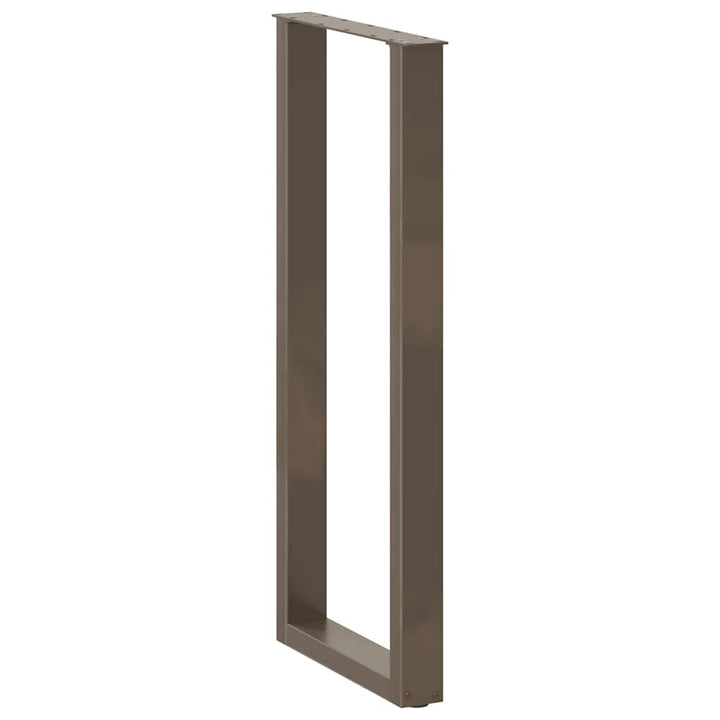 barbordsben U-formet 2 stk. naturstål 40x(110-111) cm stål