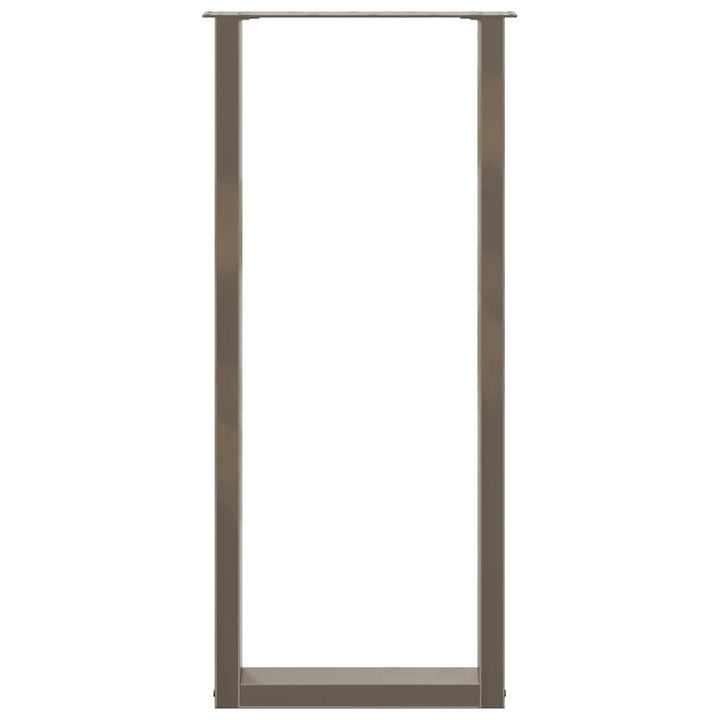 barbordsben U-formet 2 stk. naturstål 40x(110-111) cm stål