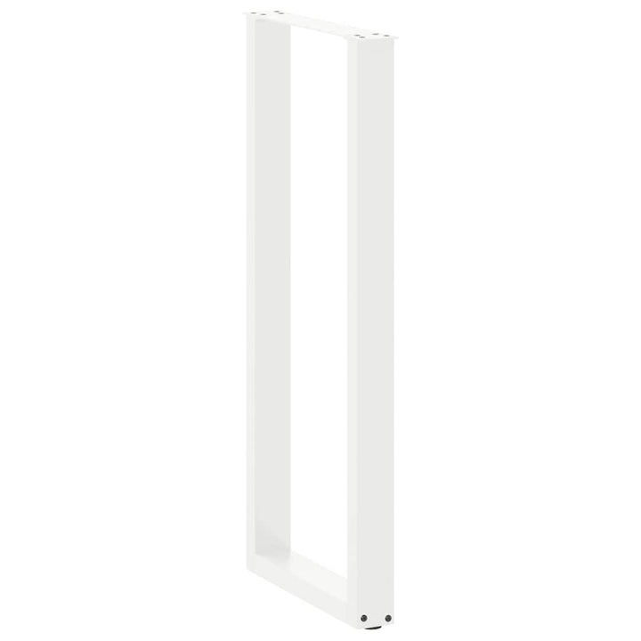 barbordsben U-formet 2 stk. hvid 50x(110-111) cm stål