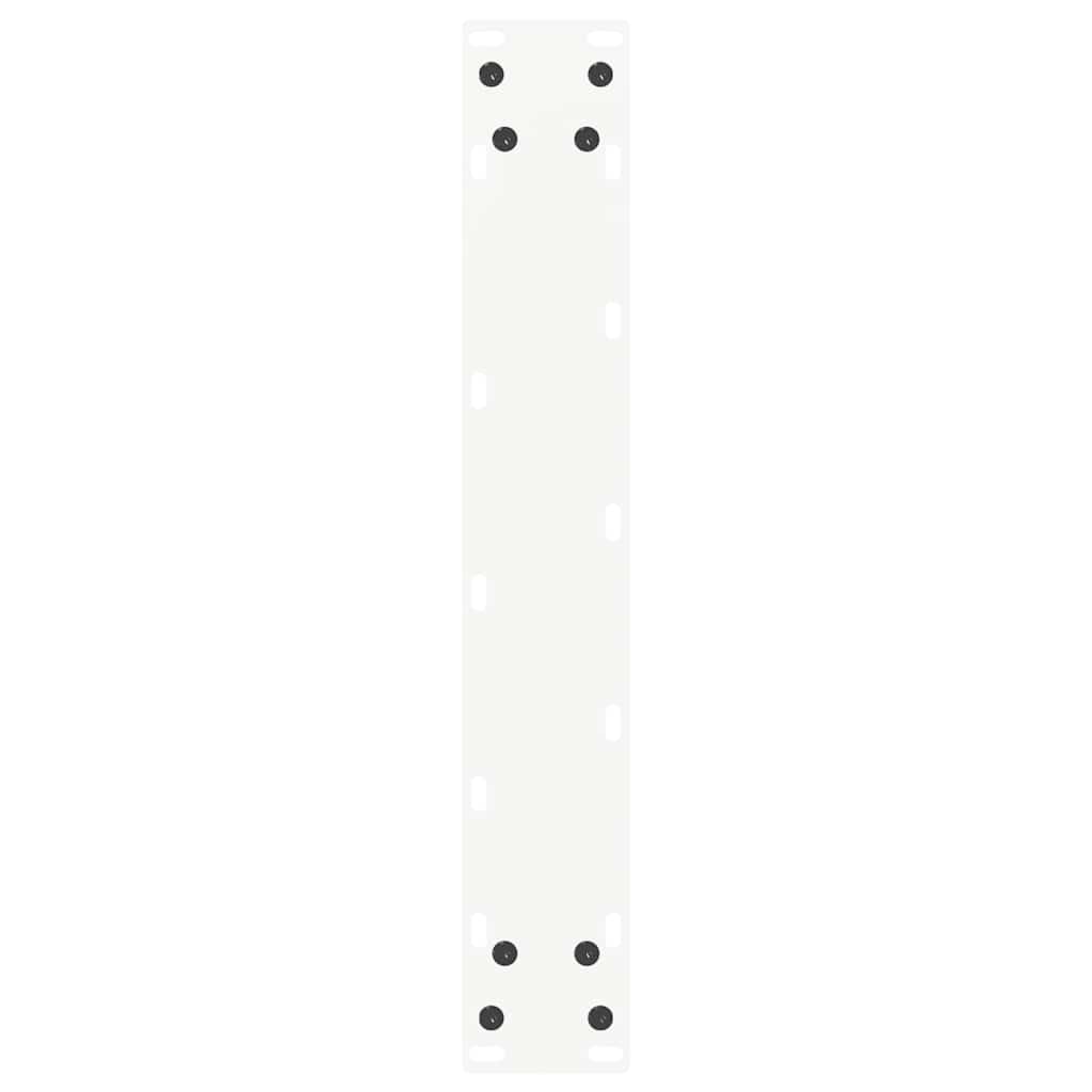 barbordsben U-formet 2 stk. hvid 50x(110-111) cm stål