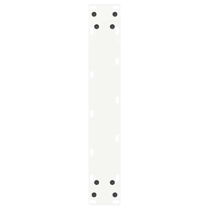 barbordsben U-formet 2 stk. hvid 50x(110-111) cm stål