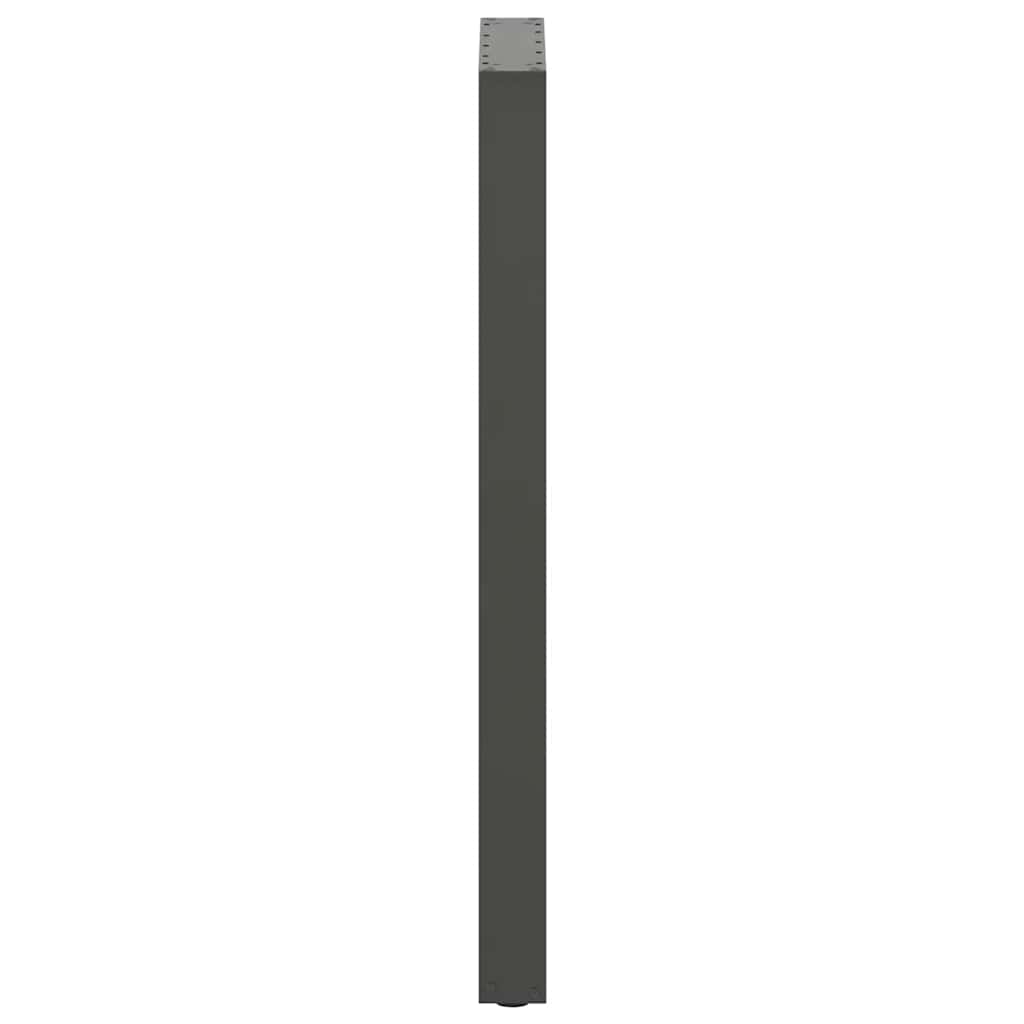 barbordsben U-formet 2 stk. antracit 50x(110-111) cm stål