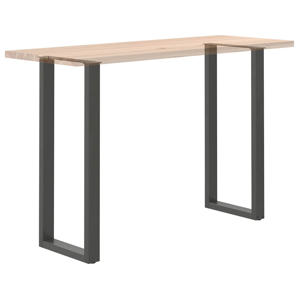 barbordsben U-formet 2 stk. antracit 50x(110-111) cm stål