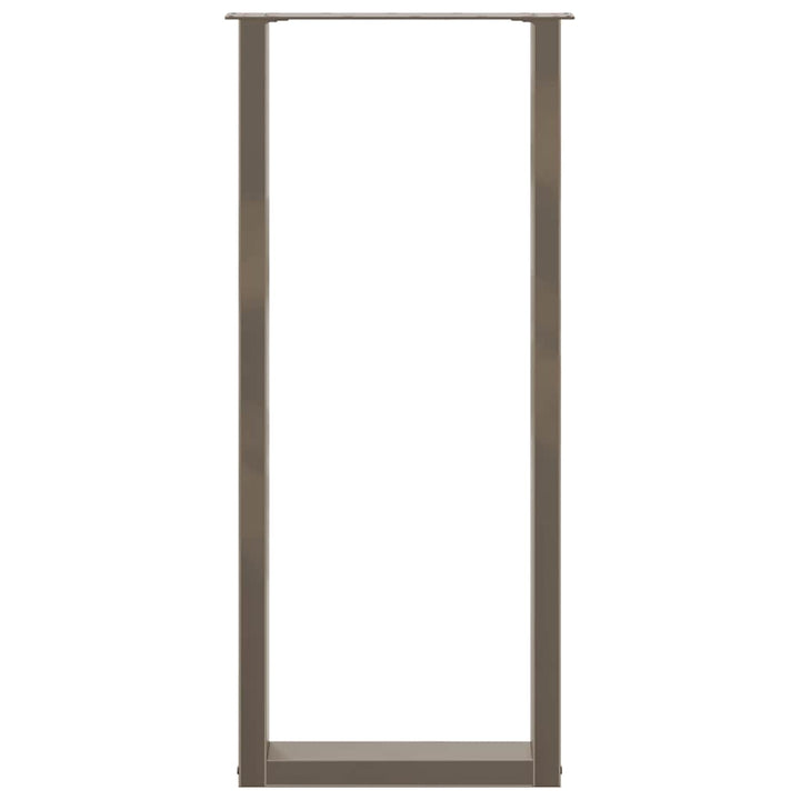 barbordsben U-formet 2 stk. naturstål 50x(110-111) cm stål