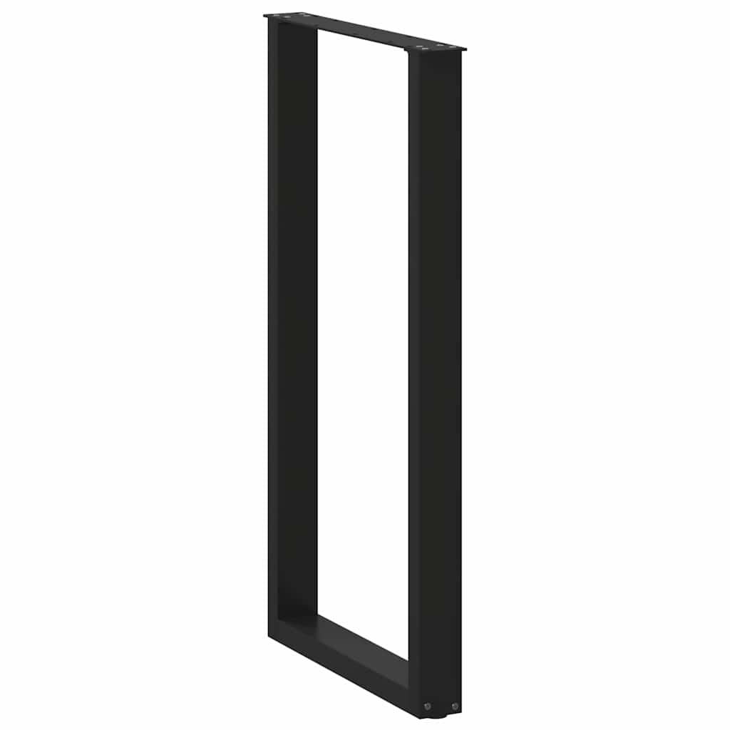 barbordsben U-formet 2 stk. sort 60 x (110-111) cm stål