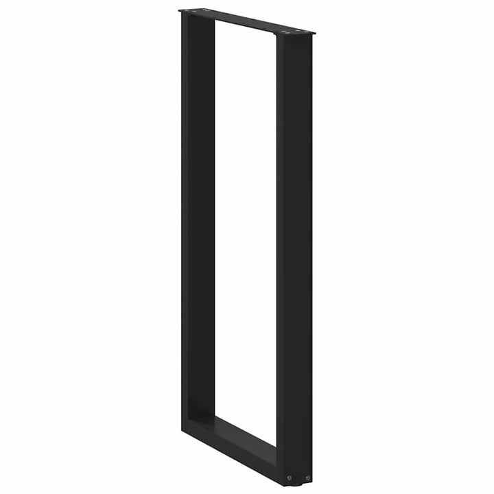 barbordsben U-formet 2 stk. sort 60 x (110-111) cm stål