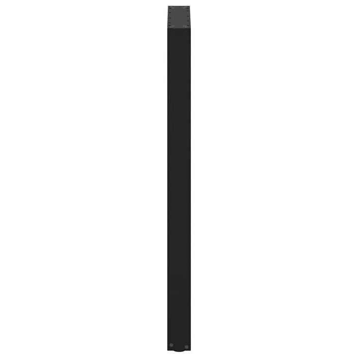 barbordsben U-formet 2 stk. sort 60 x (110-111) cm stål