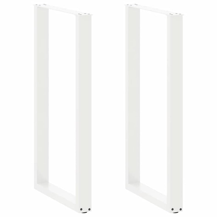barbordsben U-formet 2 stk. hvid 60 x (110-111) cm stål