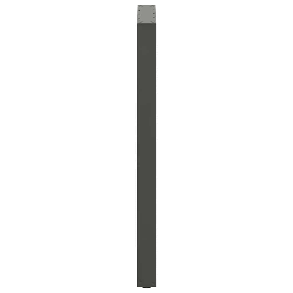 barbordsben U-formet 2 stk. antracit 60x(110-111) cm stål