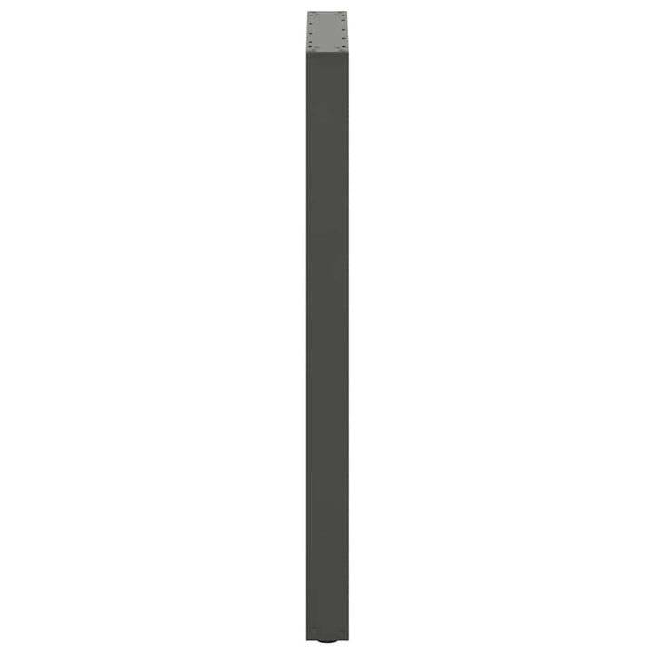barbordsben U-formet 2 stk. antracit 60x(110-111) cm stål