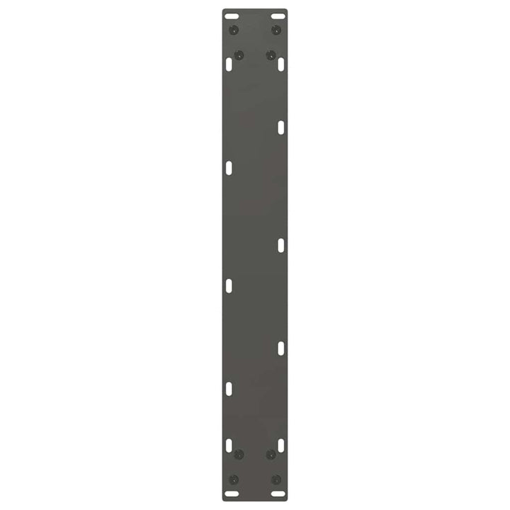barbordsben U-formet 2 stk. antracit 60x(110-111) cm stål