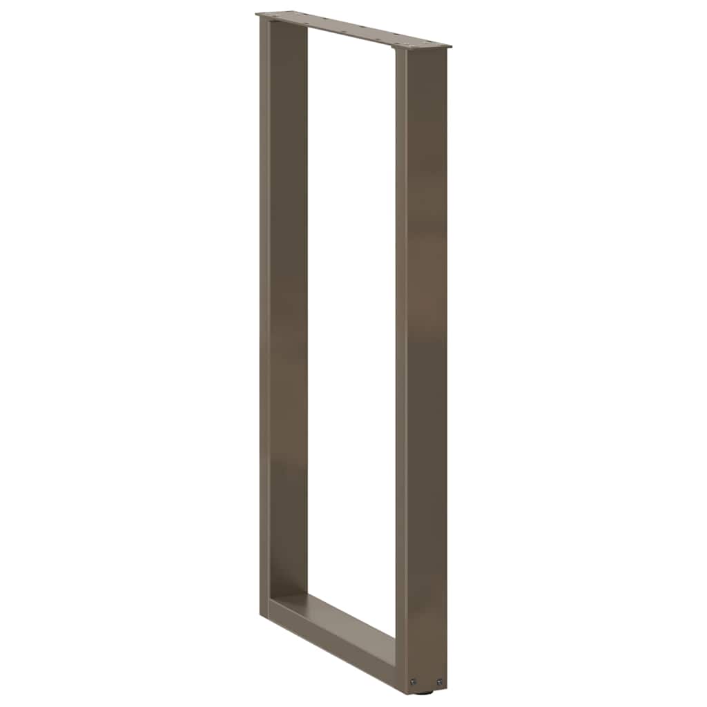 barbordsben U-formet 2 stk. naturstål 60x(110-111) cm stål