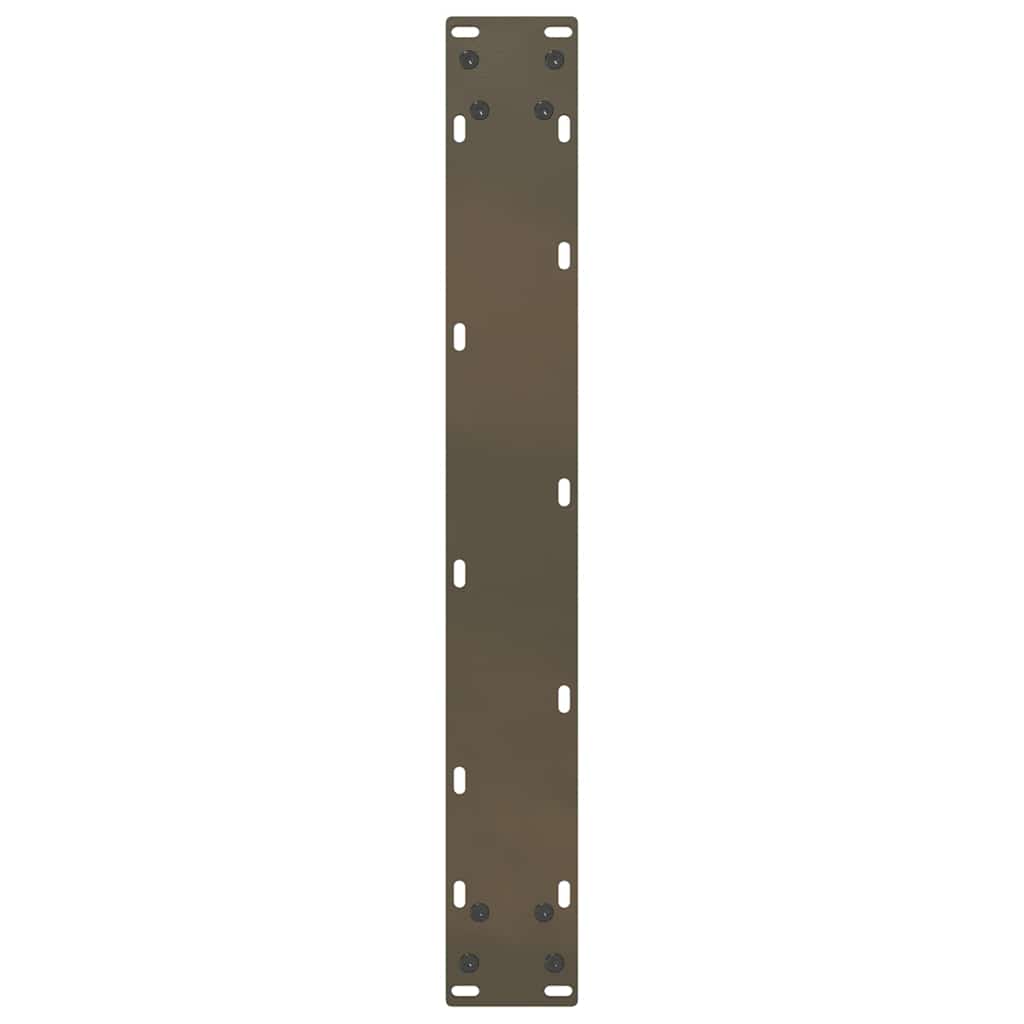 barbordsben U-formet 2 stk. naturstål 60x(110-111) cm stål