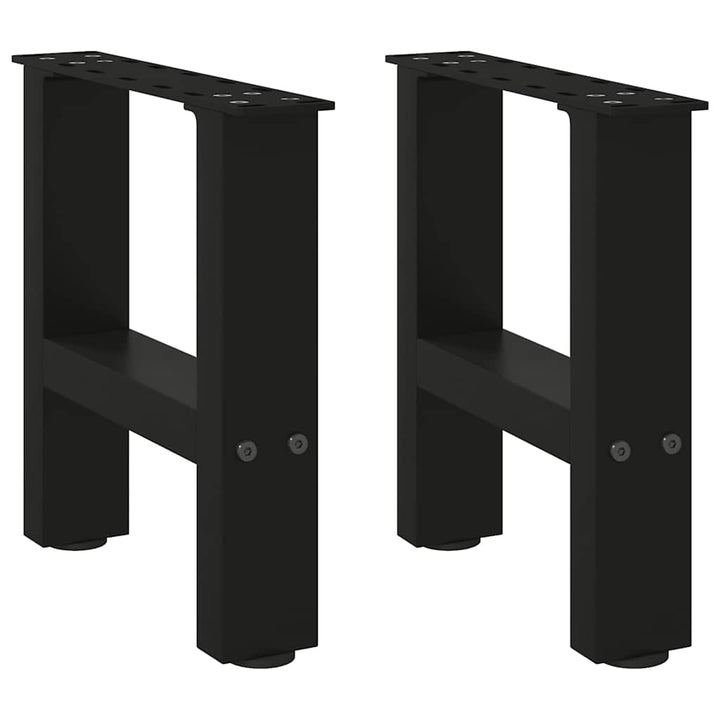 sofabordsben sort 2 stk. 30x(30-31) cm stål
