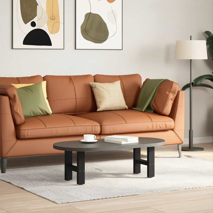 sofabordsben sort 2 stk. 30x(30-31) cm stål
