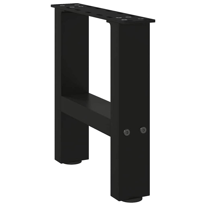sofabordsben sort 2 stk. 30x(30-31) cm stål