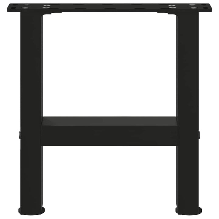 sofabordsben sort 2 stk. 30x(30-31) cm stål