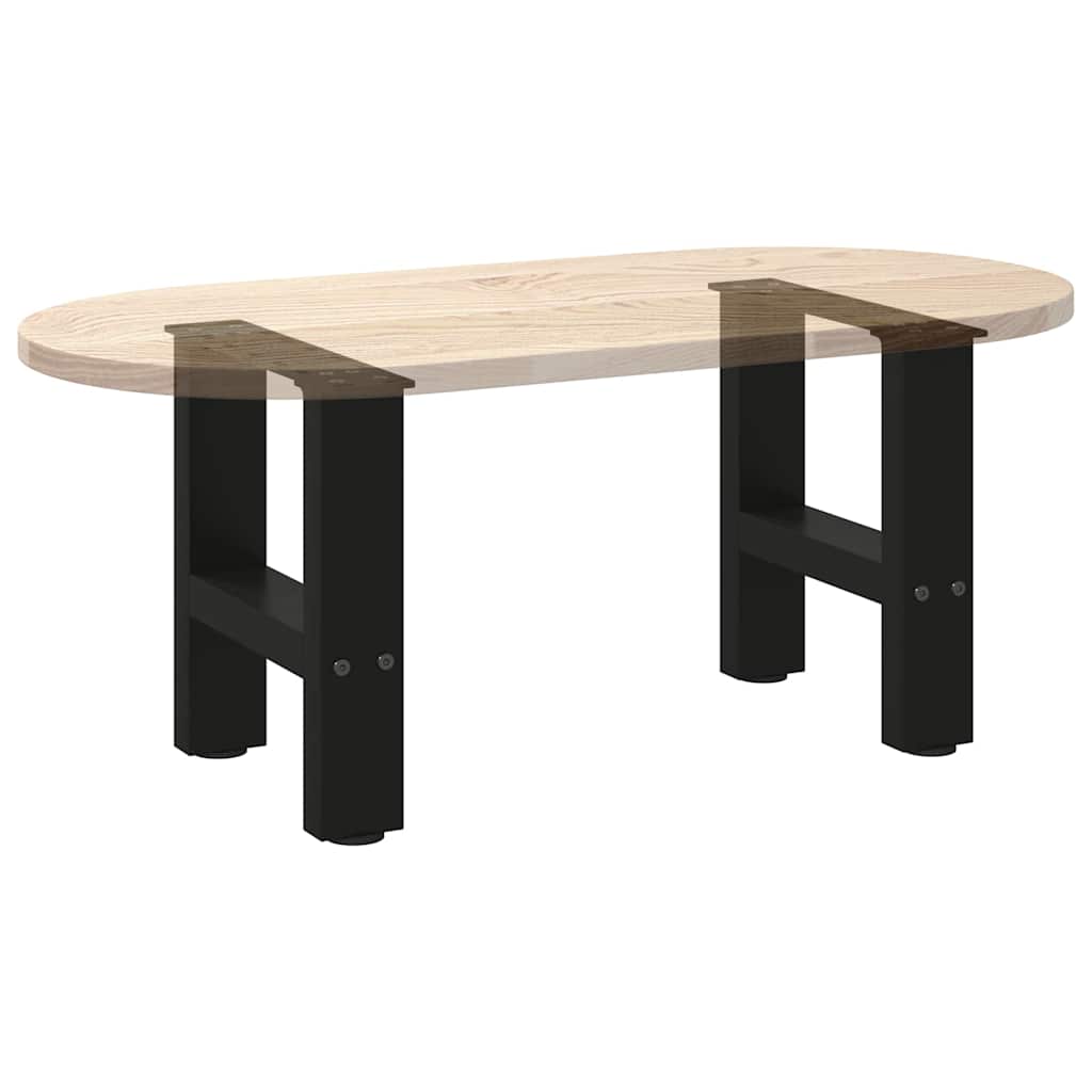 sofabordsben sort 2 stk. 30x(30-31) cm stål