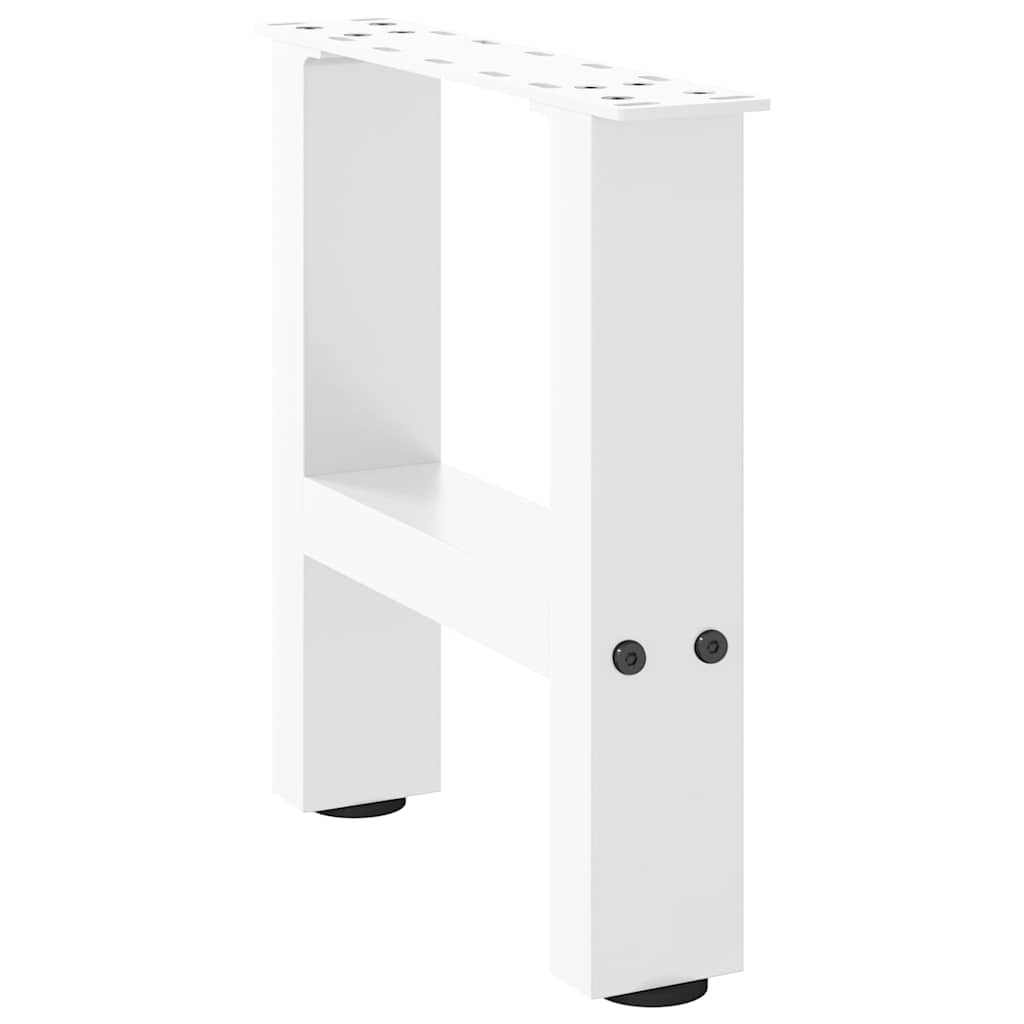 sofabordsben hvide 2 stk. 30x(30-31) cm stål