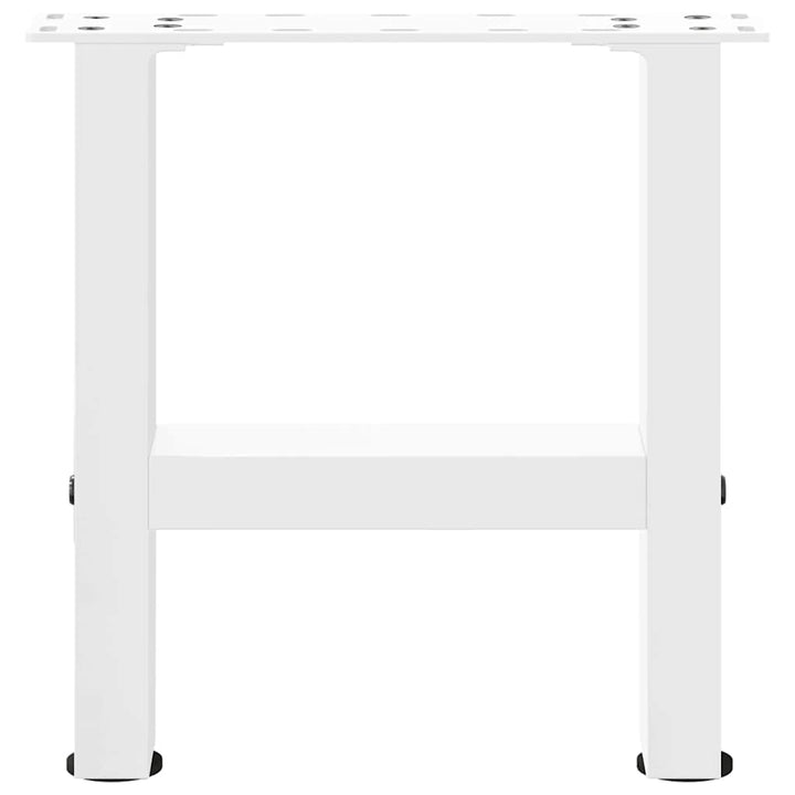sofabordsben hvide 2 stk. 30x(30-31) cm stål