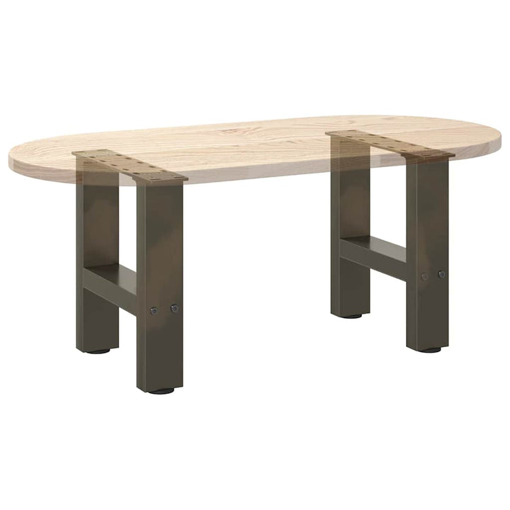 sofabordsben naturstål 2 stk. 30x(30-31) cm stål