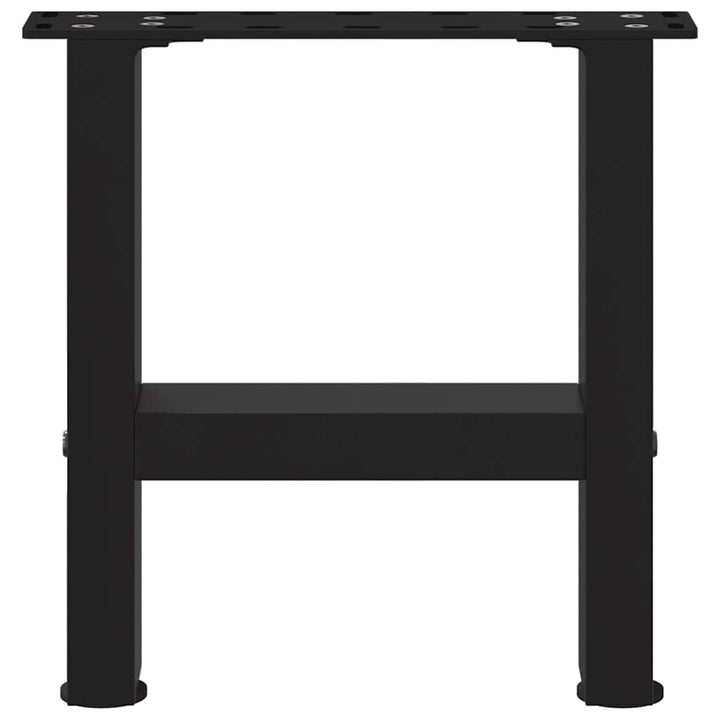 sofabordsben sort 2 stk. 40x(30-31) cm stål