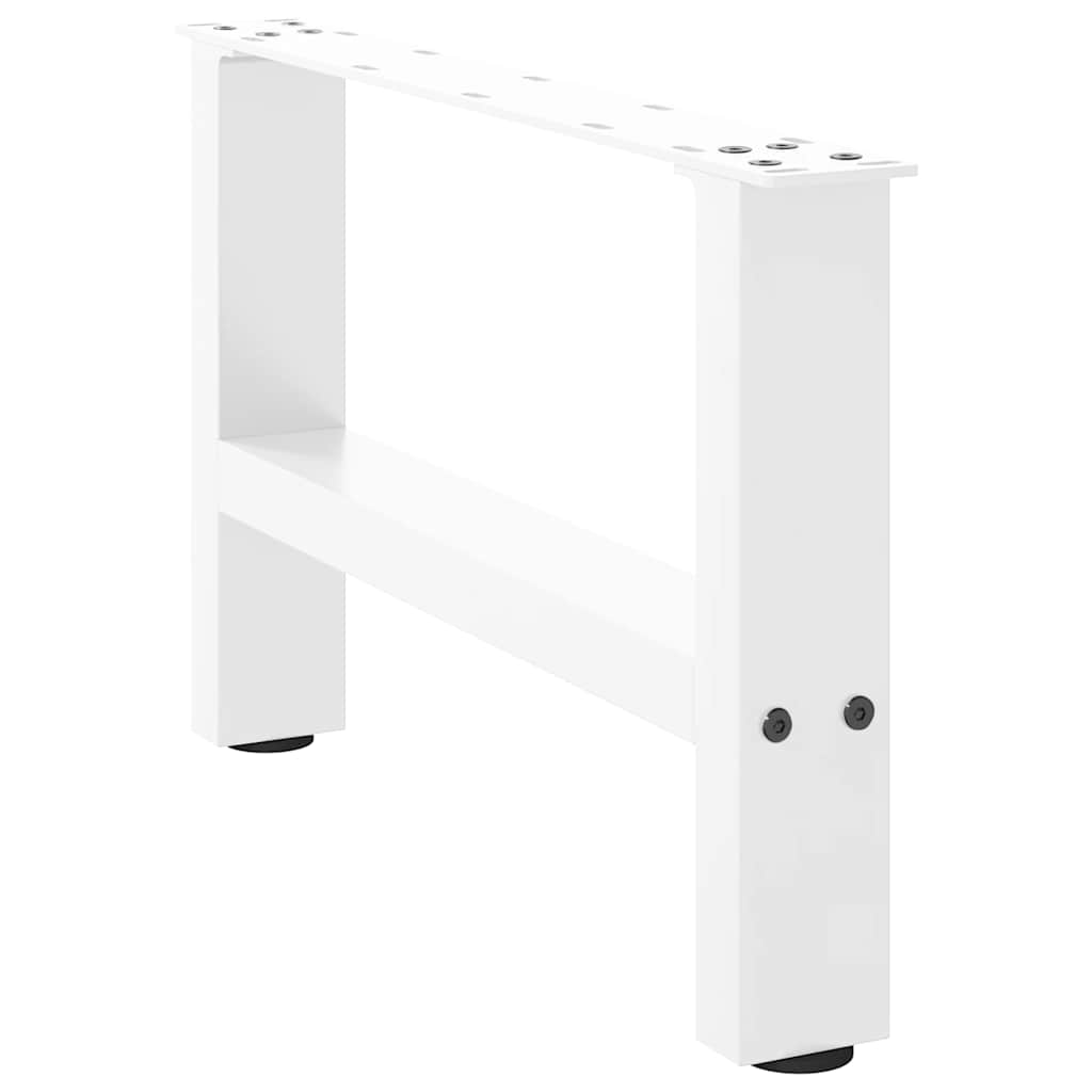 sofabordsben hvide 2 stk. 50x(30-31) cm stål