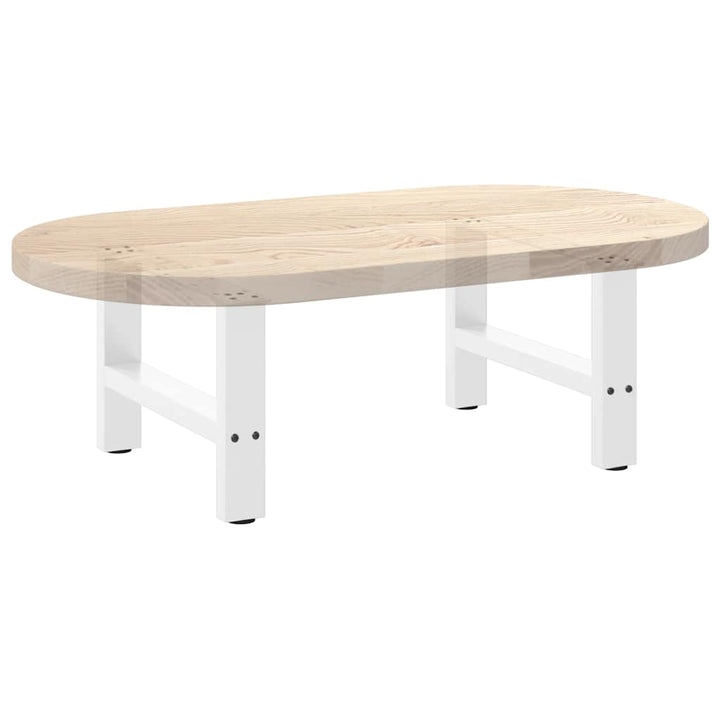 sofabordsben hvide 2 stk. 50x(30-31) cm stål