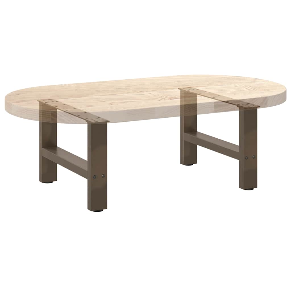sofabordsben naturstål 2 stk. 50x(30-31) cm stål