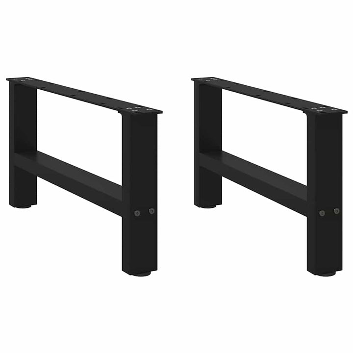 sofabordsben sort 2 stk. 70x(30-31) cm stål