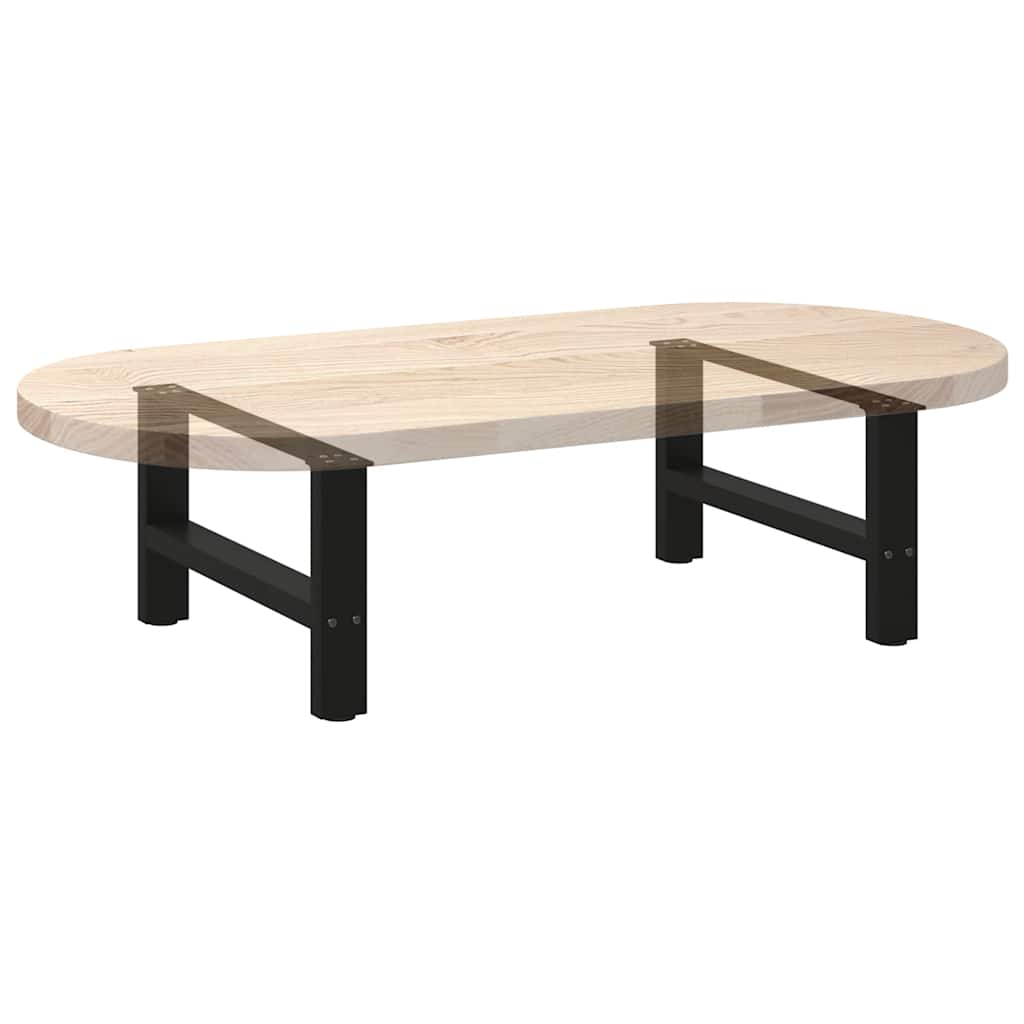sofabordsben sort 2 stk. 70x(30-31) cm stål