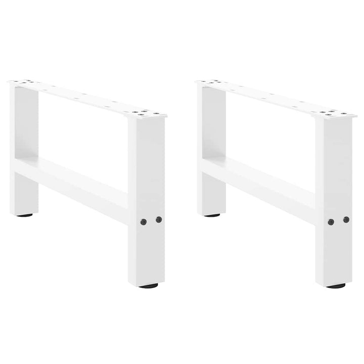 sofabordsben hvide 2 stk. 70x(30-31) cm stål