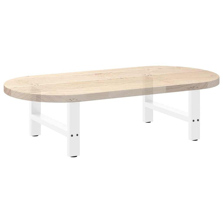 sofabordsben hvide 2 stk. 70x(30-31) cm stål