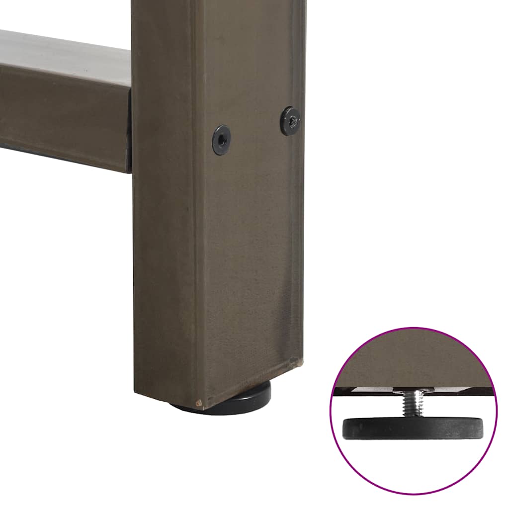 sofabordsben naturstål 2 stk. 70x(30-31) cm stål