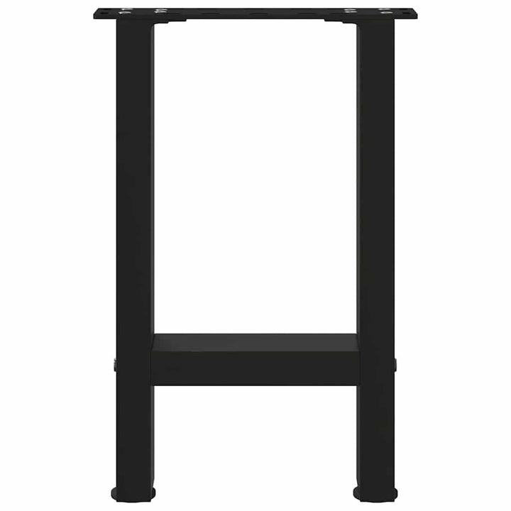 sofabordsben sort 2 stk. 28 x (42-43) cm stål