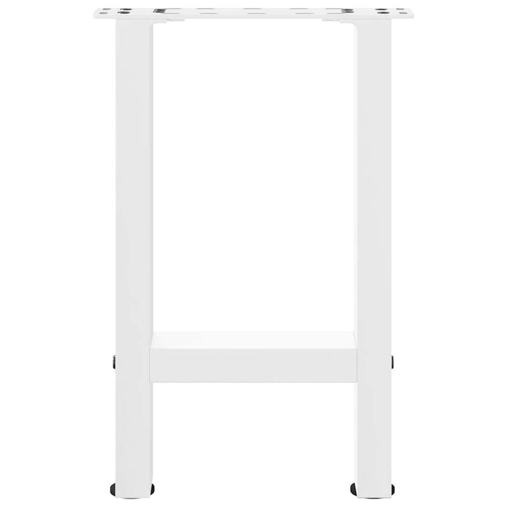 sofabordsben hvide 2 stk. 28 x (42-43) cm stål