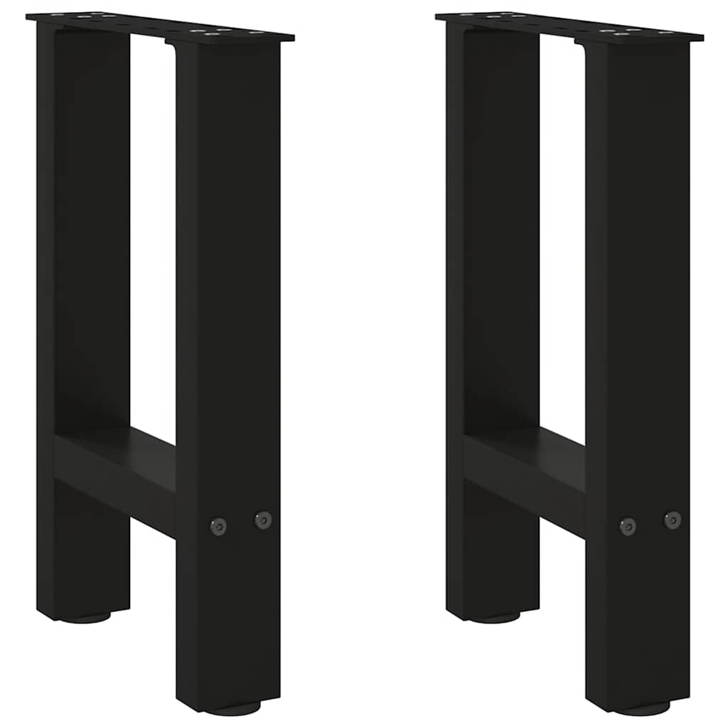 sofabordsben sort 2 stk. 38 x (42-43) cm stål