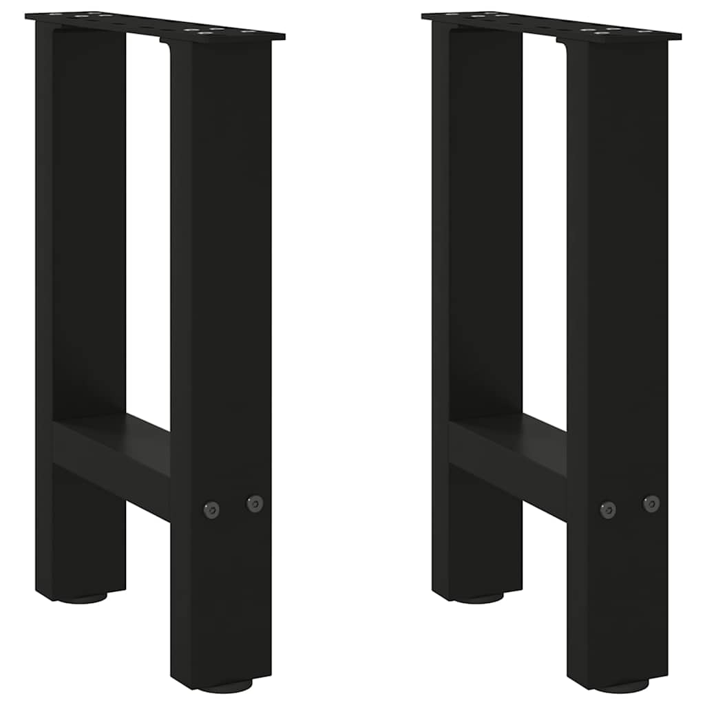 sofabordsben sort 2 stk. 38 x (42-43) cm stål