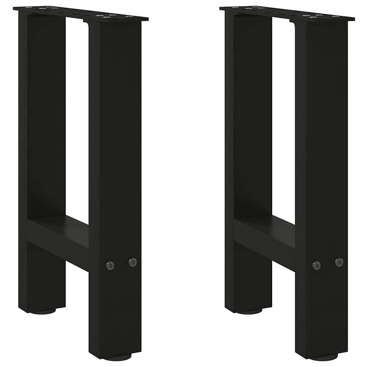 sofabordsben sort 2 stk. 38 x (42-43) cm stål
