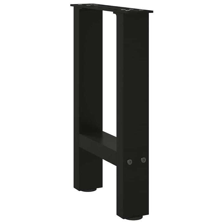sofabordsben sort 2 stk. 38 x (42-43) cm stål