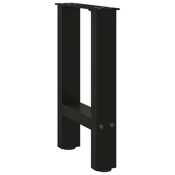sofabordsben sort 2 stk. 38 x (42-43) cm stål