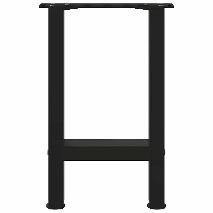 sofabordsben sort 2 stk. 38 x (42-43) cm stål