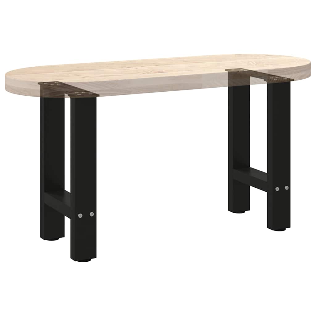 sofabordsben sort 2 stk. 38 x (42-43) cm stål