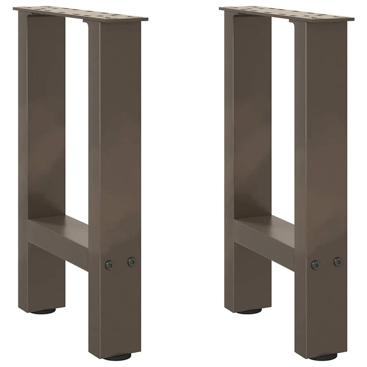 sofabordsben naturstål 2 stk. 38 x (42-43) cm stål