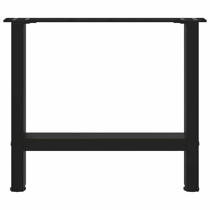 sofabordsben sort 2 stk. 50x(42-43) cm stål