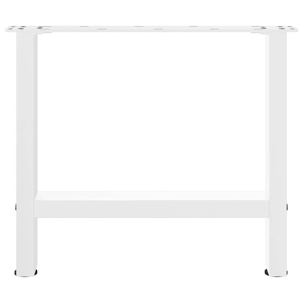 sofabordsben hvide 2 stk. 50x(42-43) cm stål