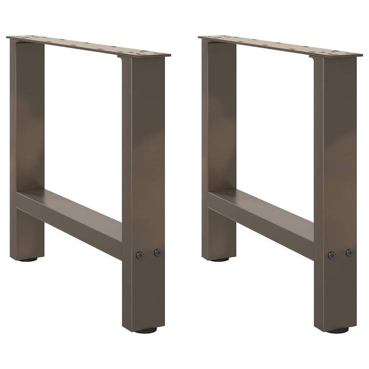 sofabordsben naturstål 2 stk. 50x(42-43) cm stål
